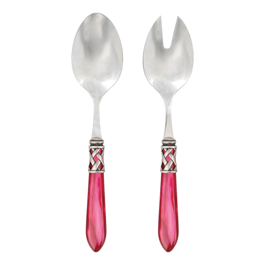 Aladdin Antique Salad Server Set Tabletop Vietri Raspberry  