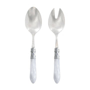 Aladdin Brilliant Salad Server Set Tabletop Vietri White  