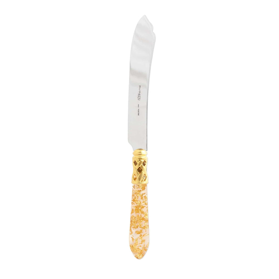Aladdin Brilliant Cake Knife Tabletop Vietri Gold Fleck  