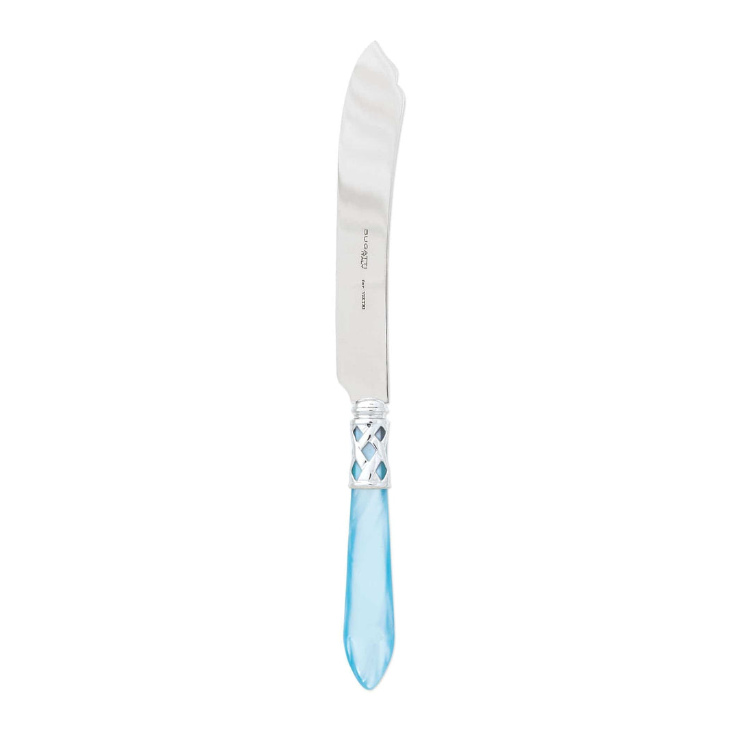 Aladdin Brilliant Cake Knife Tabletop Vietri Light Blue  