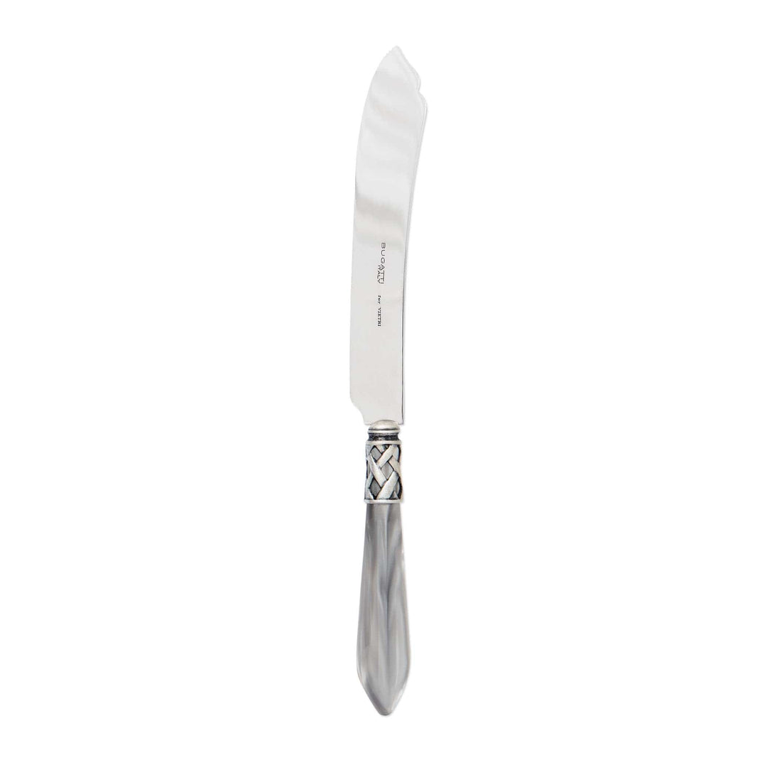 Aladdin Antique Cake Knife Tabletop Vietri Light Gray  