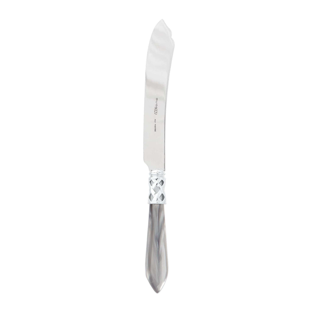Aladdin Brilliant Cake Knife Tabletop Vietri Light Grey  