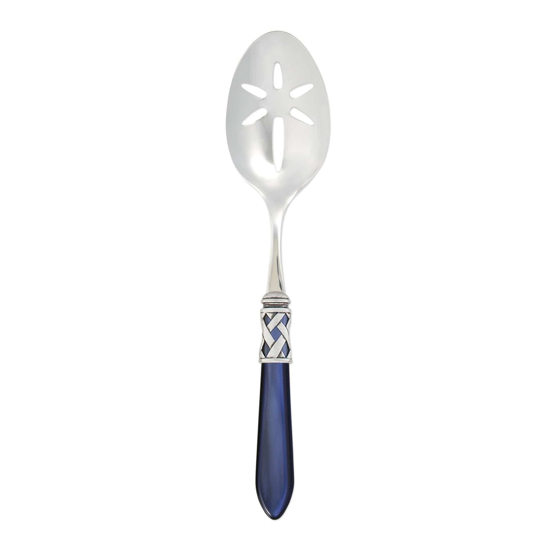 Aladdin Antique Slotted Serving Spoon Tabletop Vietri Blue  