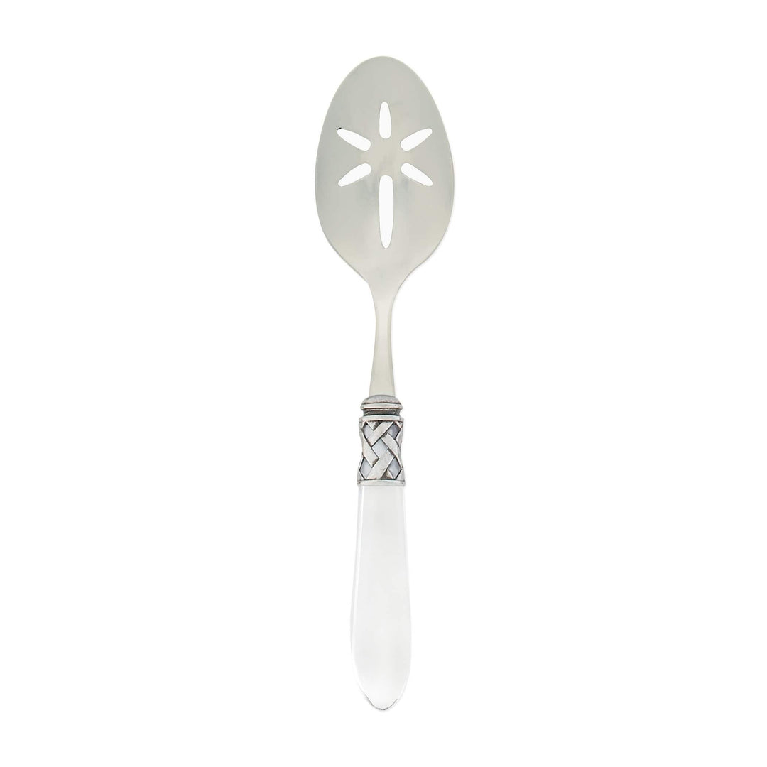 Aladdin Antique Slotted Serving Spoon Tabletop Vietri Clear  