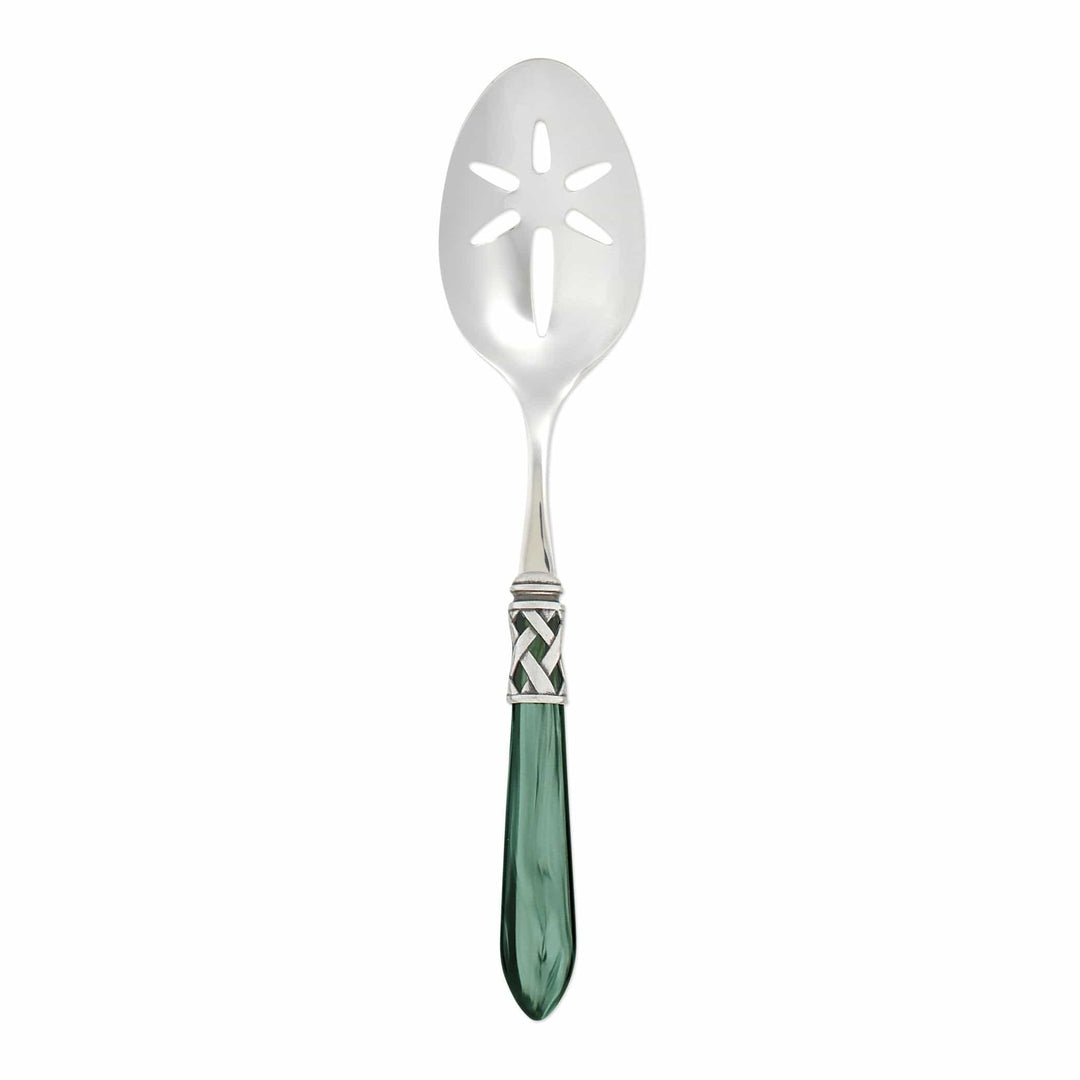 Aladdin Antique Slotted Serving Spoon Tabletop Vietri Green  