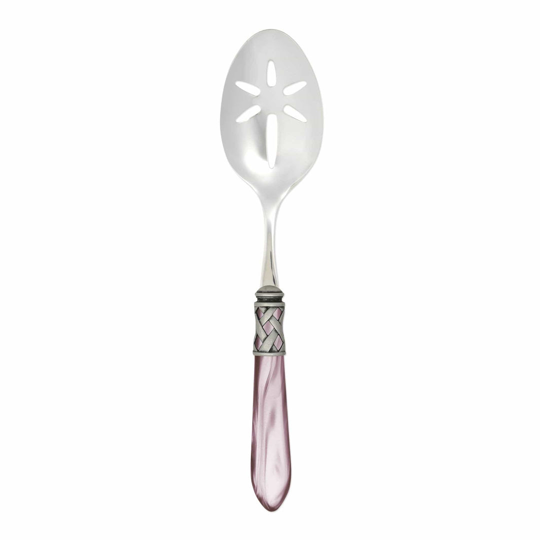 Aladdin Antique Slotted Serving Spoon Tabletop Vietri Lilac  