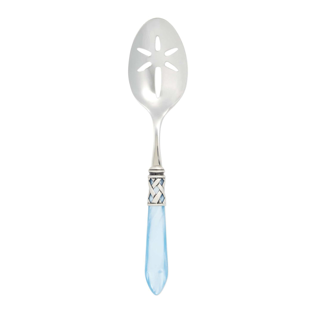 Aladdin Antique Slotted Serving Spoon Tabletop Vietri Aqua  
