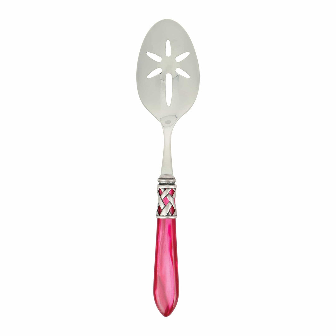 Aladdin Antique Slotted Serving Spoon Tabletop Vietri Raspberry  