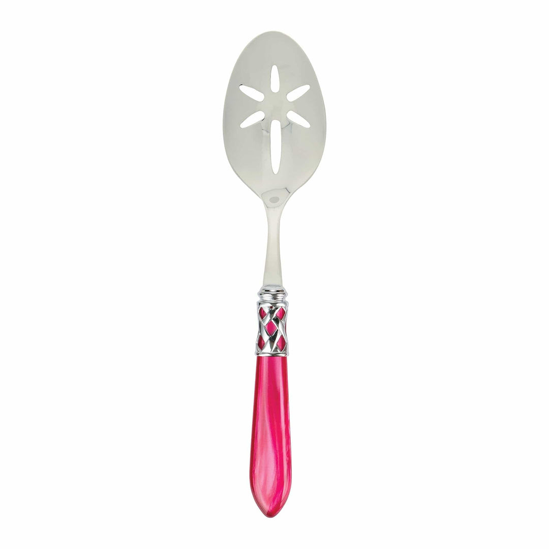 Aladdin Brilliant Slotted Serving Spoon Tabletop Vietri Raspberry  