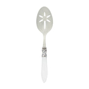 Aladdin Antique Slotted Serving Spoon Tabletop Vietri White  