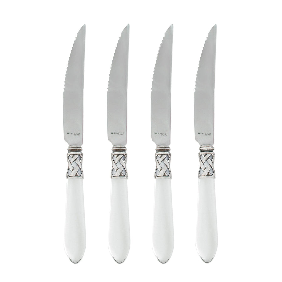 Aladdin Antique Steak Knife Tabletop Vietri Clear Set of 4 