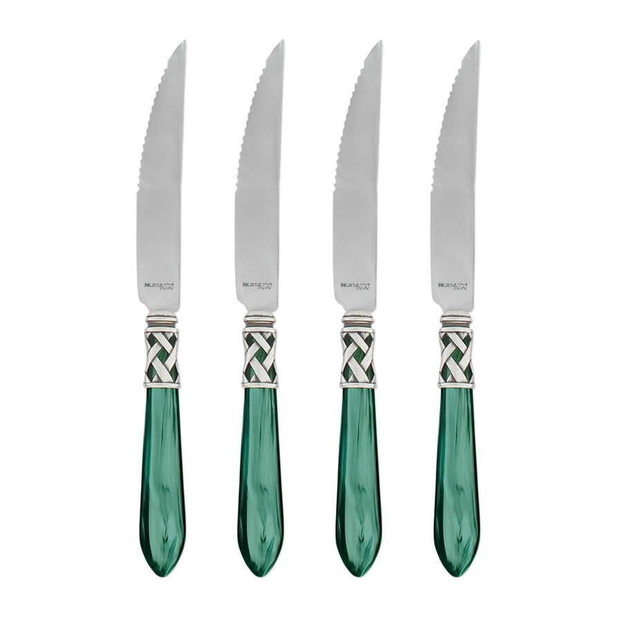 Aladdin Antique Steak Knife Tabletop Vietri Green Set of 4 