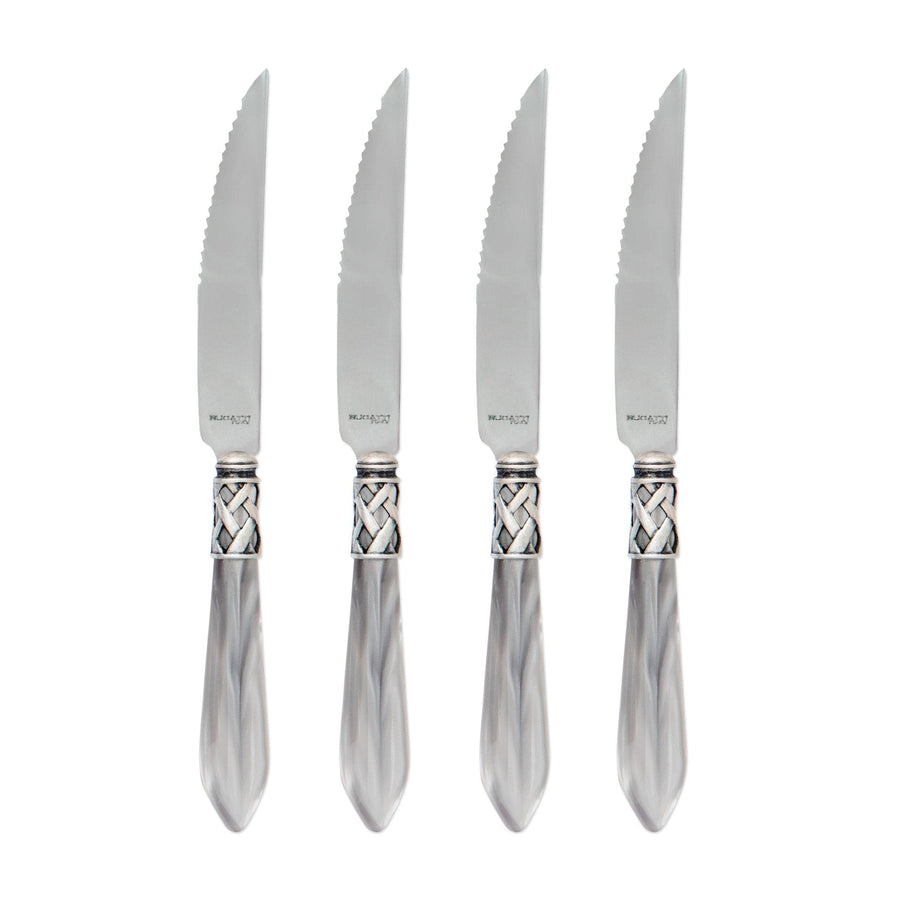 Aladdin Antique Steak Knife Tabletop Vietri Taupe Set of 4 