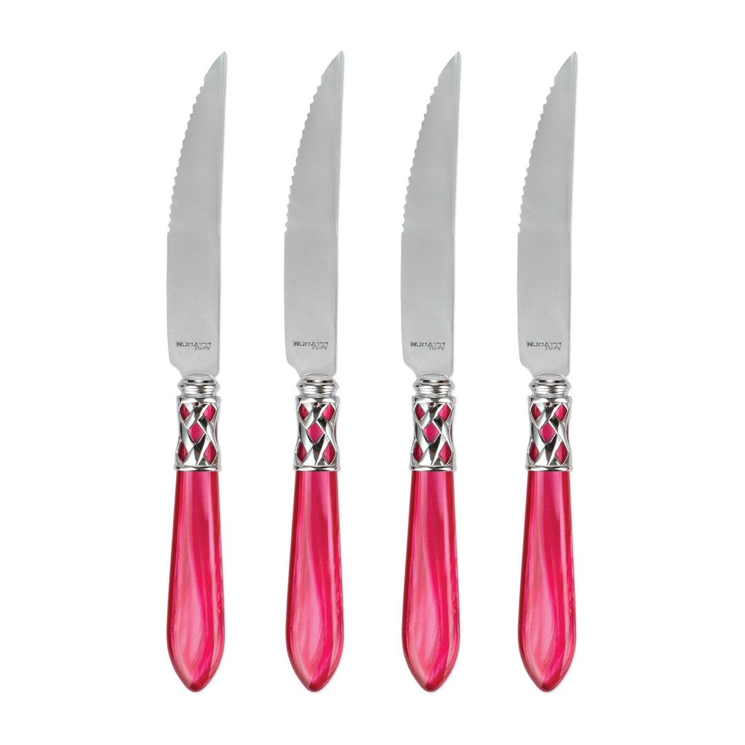 Aladdin Brilliant Steak Knives Tabletop Vietri Raspberry  