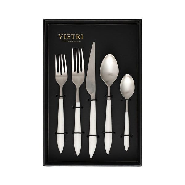 Ares Argento & White Five-Piece Place Setting