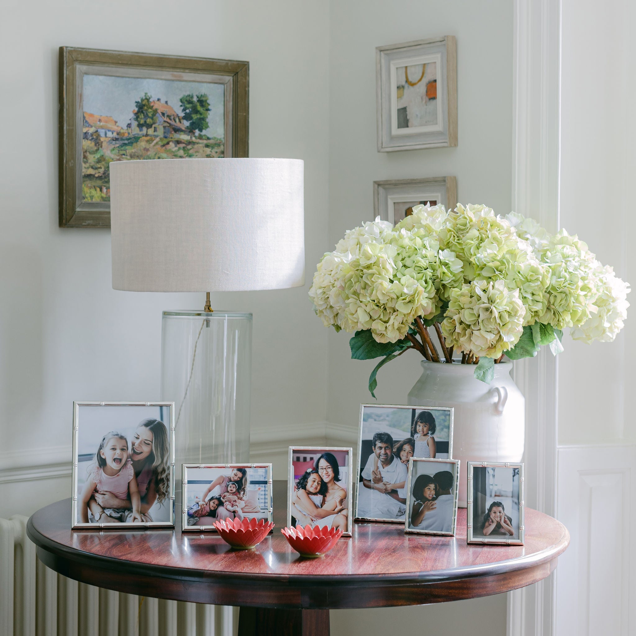 Wide Bamboo Silver Plated Photo Frame