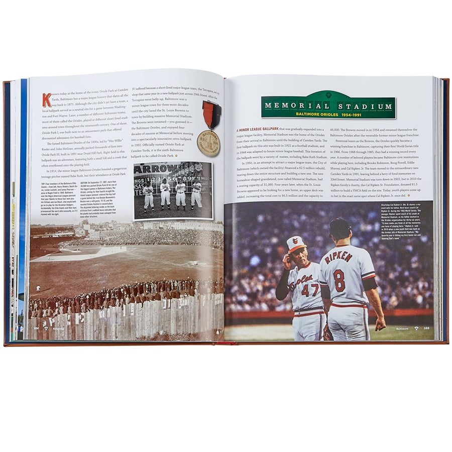 Ballparks Past and Present Books Graphic Image   