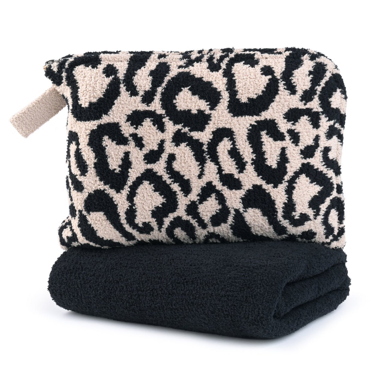 Leopard Travel Blanket Chenilla Fine
