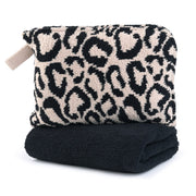 Leopard Travel Blanket Chenilla Fine