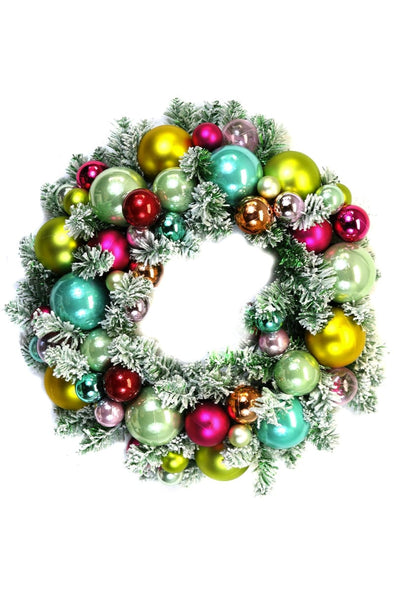 Green Flocked Wreath