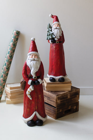 Red Resin Santas