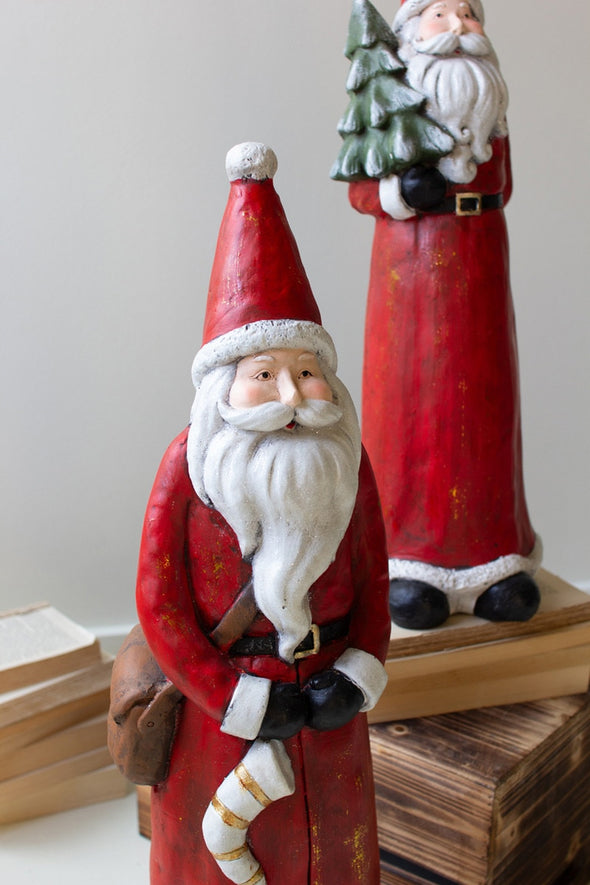 Red Resin Santas