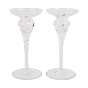Chiara White Short Candlesticks