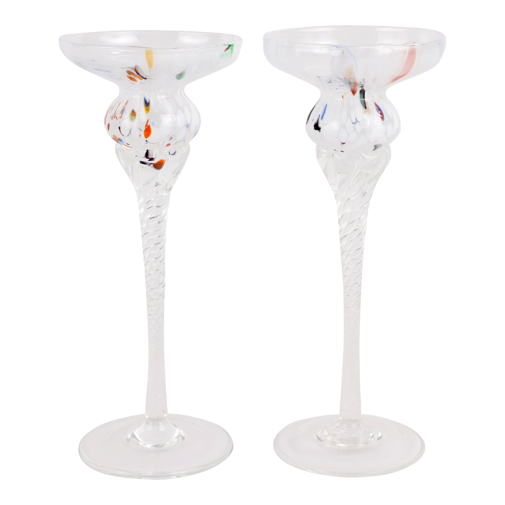 Chiara White Tall Candlesticks