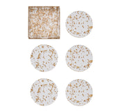 Stardust Drink Coasters in Clear & Gold