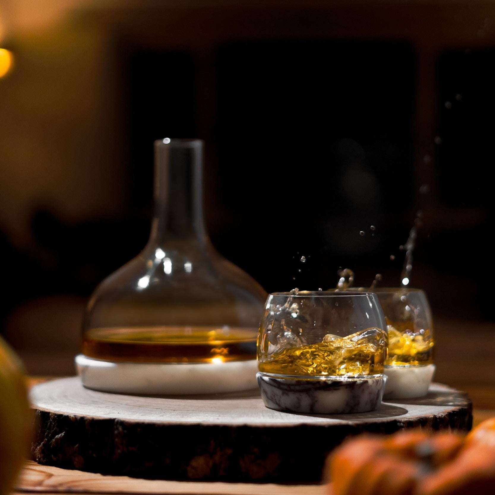 Chill Whisky Tumbler With Marble Base