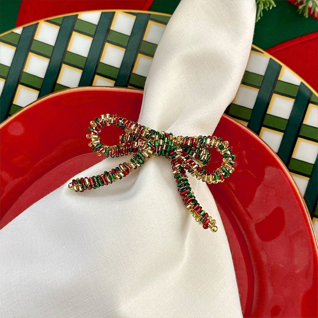 Christmas Bow Napkin Rings