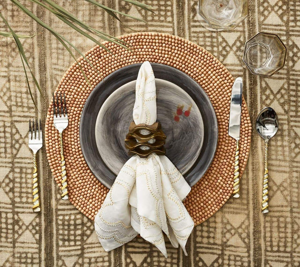 Wood Round Placemat in Natural - Kim Seybert, Inc.