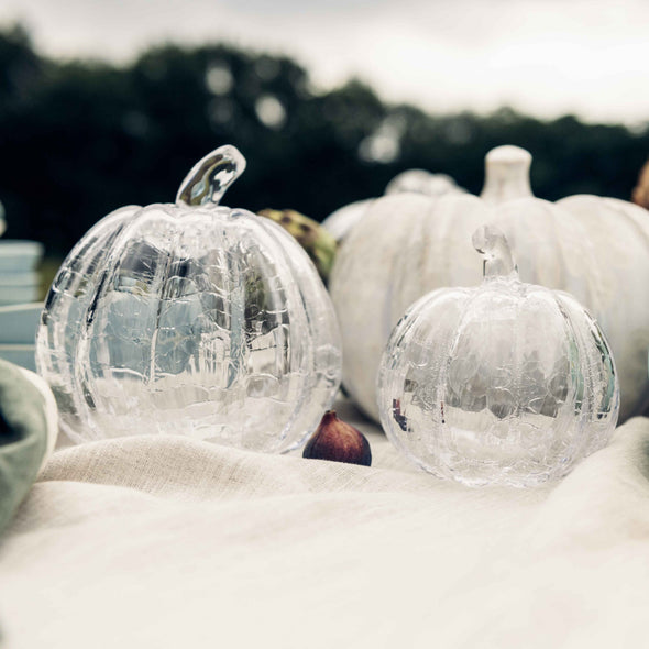 Glass Crackle Pumpkin