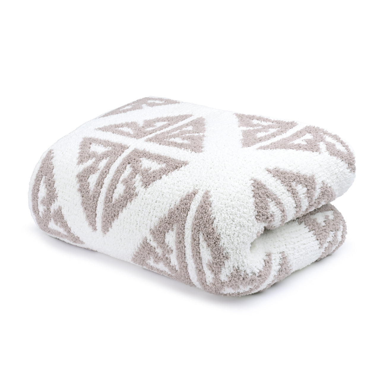 Tile Print Throw Chenilla Cloud