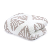 Tile Print Throw Chenilla Cloud