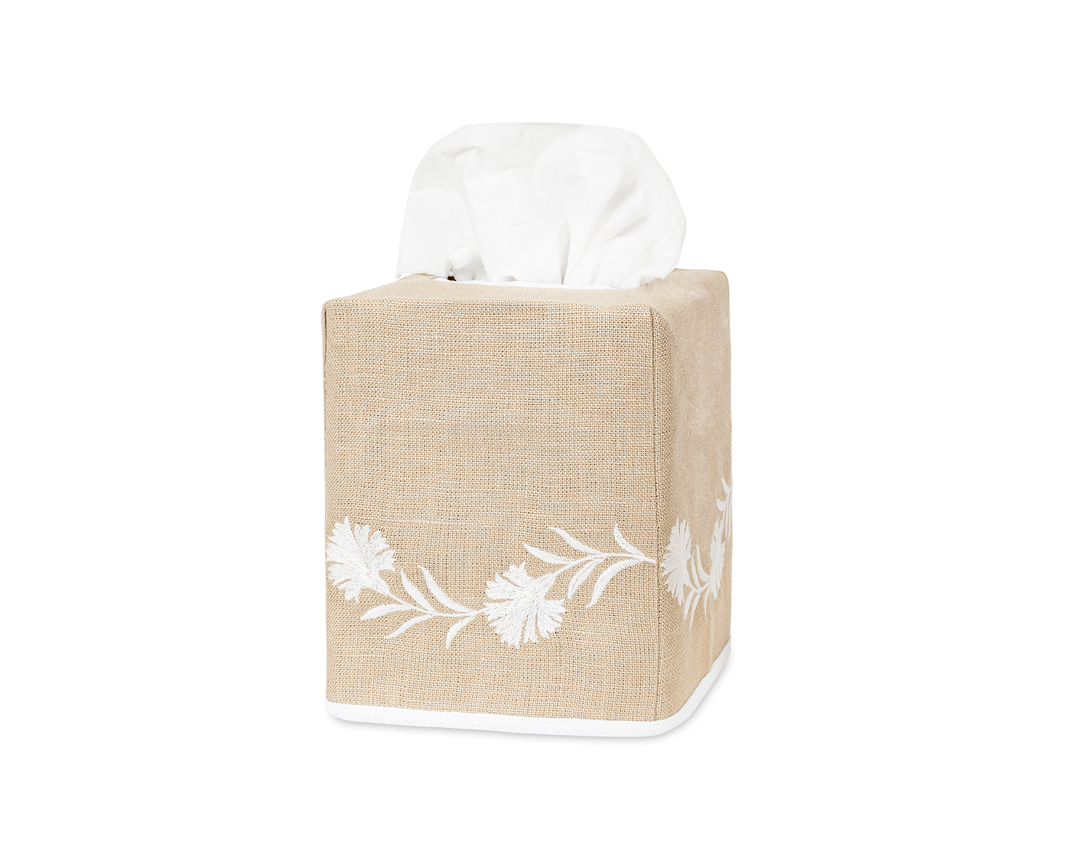 Matouk Daphne Linen Tissue Box Cover