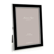 Black Enamel & Silver Picture Frame