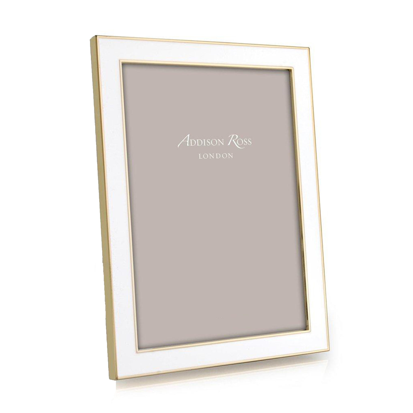White & Gold Enamel Picture Frame Picture Frames Addison Ross   