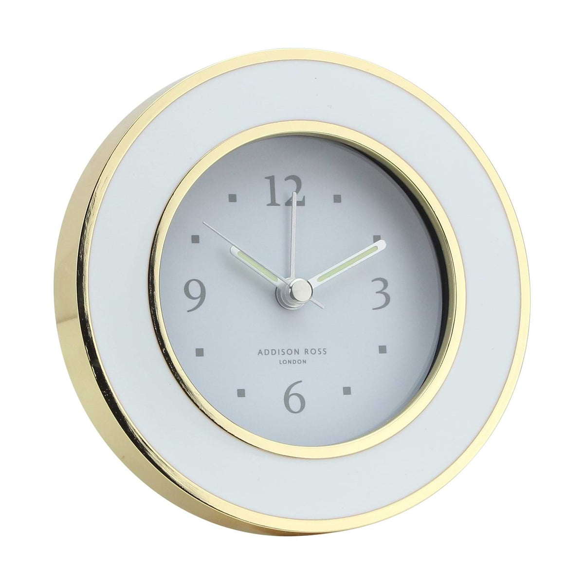 White & Gold Round Alarm Clock