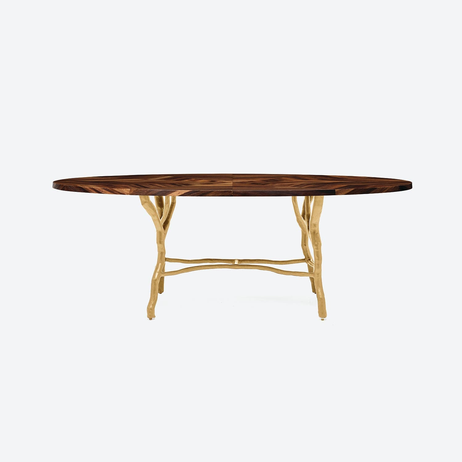 Royce Gold Oval Dining Table