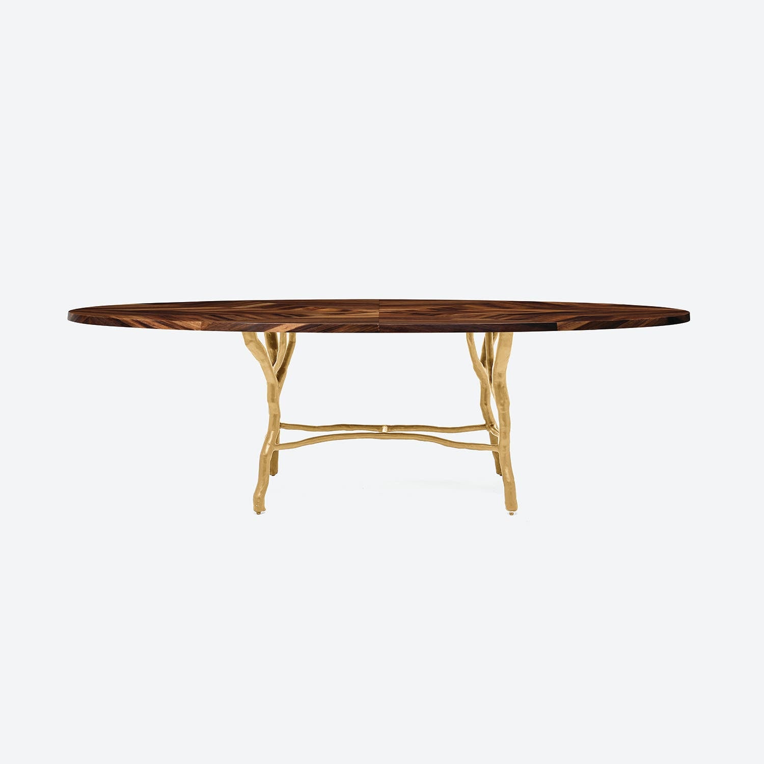 Royce Gold Oval Dining Table