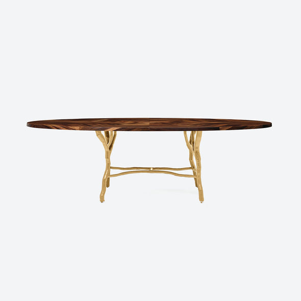 Royce Gold Oval Dining Table