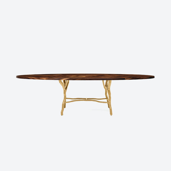 Royce Gold Oval Dining Table