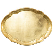 Florentine Wooden Gold Large Oval Tray