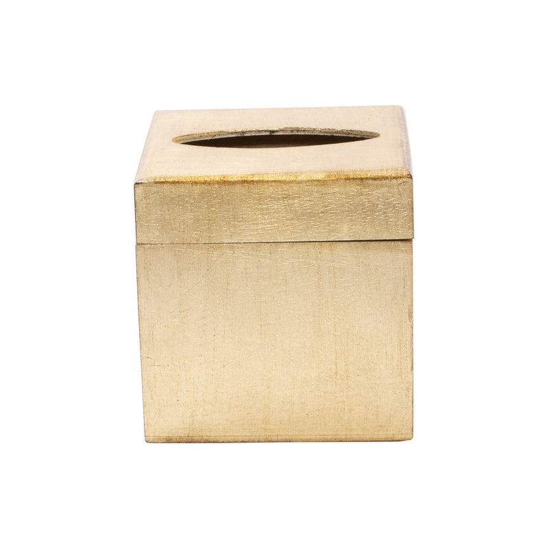 Florentine Wooden Gold Tissue Box