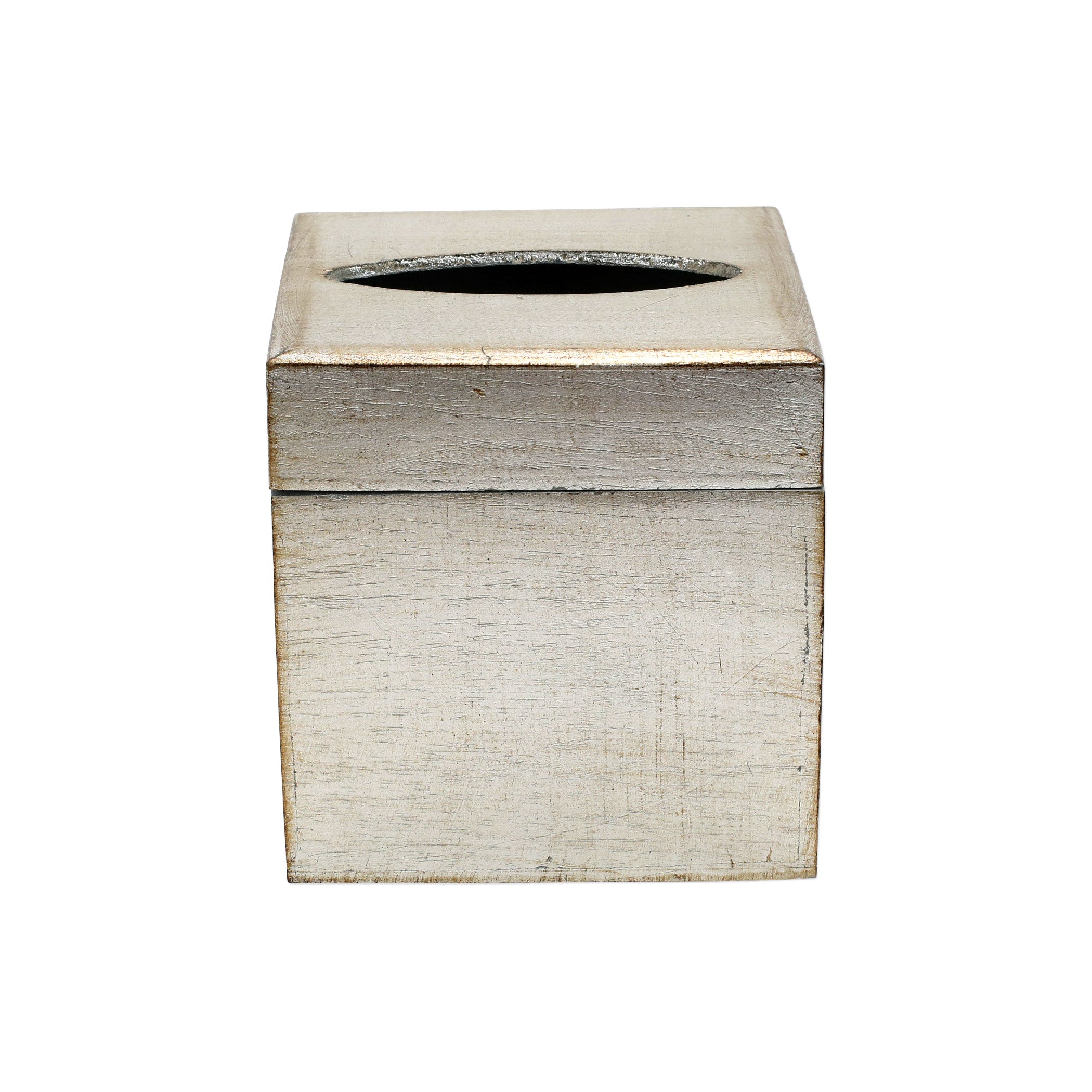 Florentine Wooden Platinum Tissue Box
