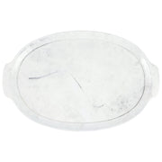 Florentine Wooden Marble Handled Medium Oval Tray