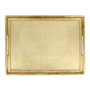 Florentine Wooden Gold Large Rectangular Tray