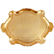 Florentine Wooden Gold Extra-Large Oblong Tray