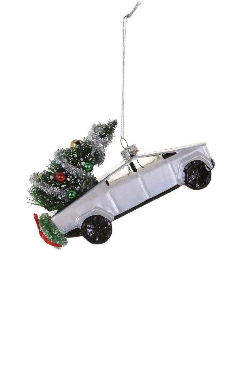 Festive Cyber Truck Ornament